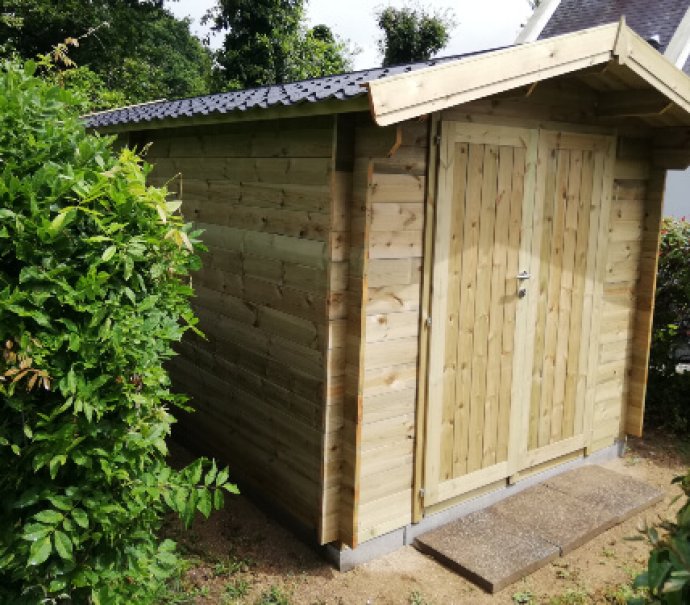 Abri de jardin en bois 2 pentes